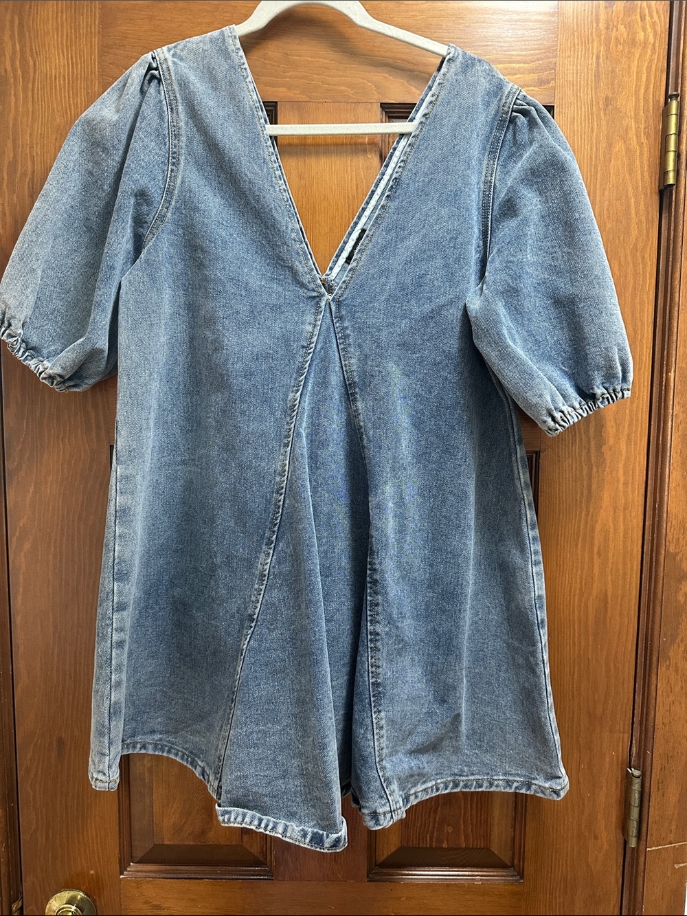 Nasty Gal Washed Denim Mini Dress - Blue